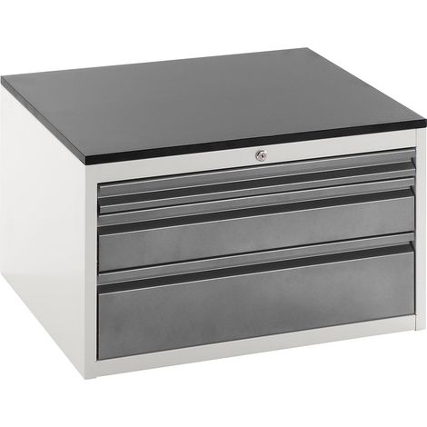 RAU, Armoire à tiroirs sur glissières télescopiques, hauteur (1/4)