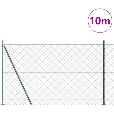 Maison Exclusive - Zaunpfosten Grün 10 x 1,5 m (60 x 60 mm Masche