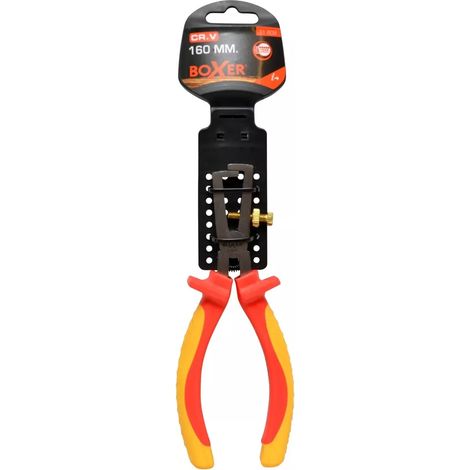 Pince à dénuder boxer vde 160mm acier chrome-vanadium isolée 1000V (1/2)