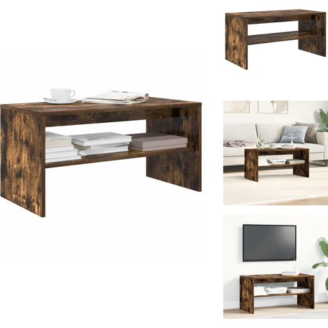 Meuble TV chêne fumé 80x40x40 cm bois d'ingénierie - Meuble TV - Meubles TV - Unité TV - Meuble De Télévision (1/5)