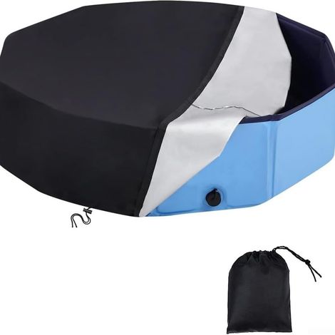 Bâche de piscine rectangulaire 3 x 2 m très résistante et imperméable pour piscines à cadre Intex – Protection contre les UV avec attaches en corde (190 x 30 cm) (1/5)