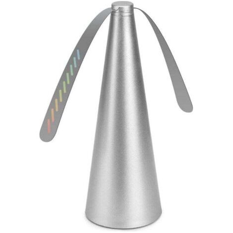 Fliegenabwehrventilator, elektrischer Fliegenabwehr-Tischventilator, für Abendessen zu Hause, Picknick im Freien/drinnen, Silber 1 Stück