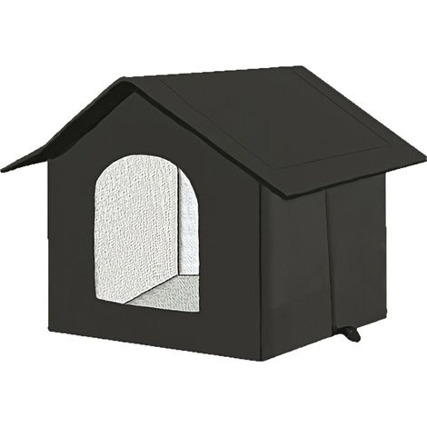 Maison Pour Animaux - Cabane Chauffante Imperméable avec Doublure Alu - Pour Chiens et Chats Intérieur Extérieur - 35x33x30 cm (1/5)