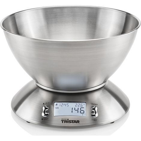 Báscula de Cocina electrónica Max 5Kg TRISTAR KW-2436 Inox