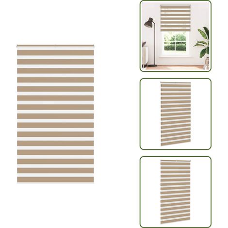 The Living Store Doppelrollo Sandbraun 130x200 cm Stoffbreite 125,9 cm Polyester - Doppelrollo (1/5)