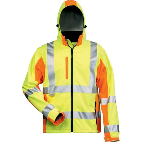 ELYSEE 22735-4 Warnschutz-Softshelljacke JIM Größe XXL gelb/orange (1/5)