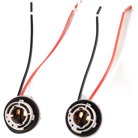 Lot de 2 douilles pour ampoules LED 1157 (clignotants et feux stop), adaptateur, connecteur et câble de câblage (1/5)