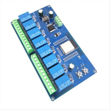 Module relais 8 canaux ESP32 WIFI Bluetooth BLE, alimentation DC 5-30V, carte de développement IoT avec contrôle sans fil, compatible Arduino, idéal pour domotique et automatisation (1/5)