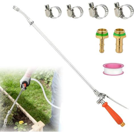Arroseur haute pression,pistolet d'arrosage à pompe métallique de 41 pouces, pistolet de rechange, idéal pour l'arrosage des plantes de jardin. (1/5)