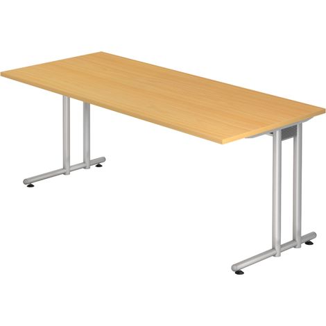 bümö Schreibtisch Serie-N Rechteck: 180 x 80 cm  Buche