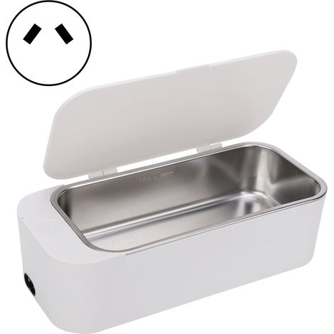 Nettoyeur ultrasonique blanc 42000Hz 220-240V 50/60Hz pour bijoux, lunettes, machine à laver avec prise AU (1/5)