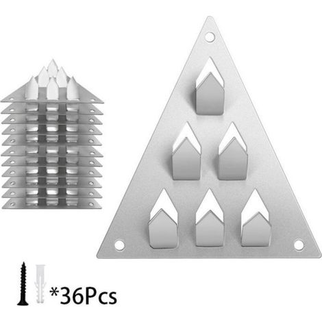 Clip de fixation à pression pour panneau insonorisant, base de montage triangulaire pour panneau insonorisant, adapté à l'installa (1/5)