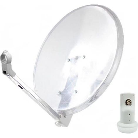 HDME Parabole satellite Fibre Transparente 60cm + LNB SINGLE HD 4K