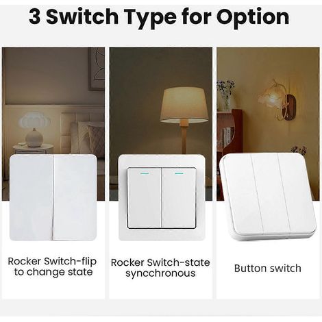 Interrupteur marche/arrêt à 3 positions Graffiti Smart WiFi Smart 3-- (1/5)