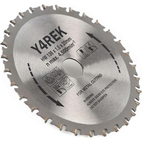 Lame de scie circulaire pour métal, disque de coupe, outil industriel, 136 x 1,5 x 1,2 x 20 x 30 dents (1/4)