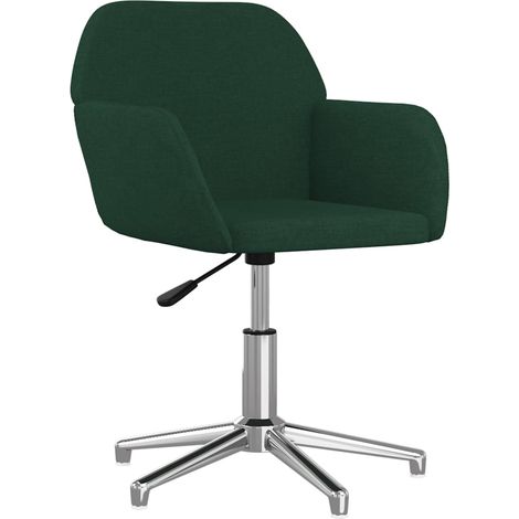 Chaise pivotante de bureau,Fauteuil de bureau, Chaise Gaming Vert foncé Tissu CFW81368 (1/5)