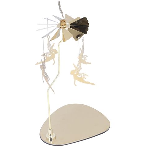 Bougeoir rond triangulaire style romantique européen en acier inoxydable, carillon éolien rotatif pour aromathérapie, bougeoir Little Fairy (1/5)