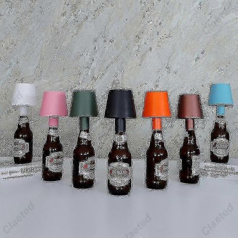 Lámpara de mesa LED portátil recargable para botellas de vino, con luz nocturna extraíble, ideal para decorar un bar, cafetería o el hogar. (1/5)