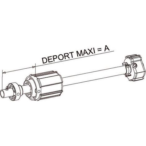 Tandem Volet Roulant ZF54 - Tube Ø16mm - Déport 90mm - ZF