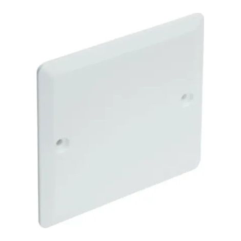 Quadratischer Deckel zum Anschrauben 85x85mm für Einbaudosen Durchmesser 67mm.