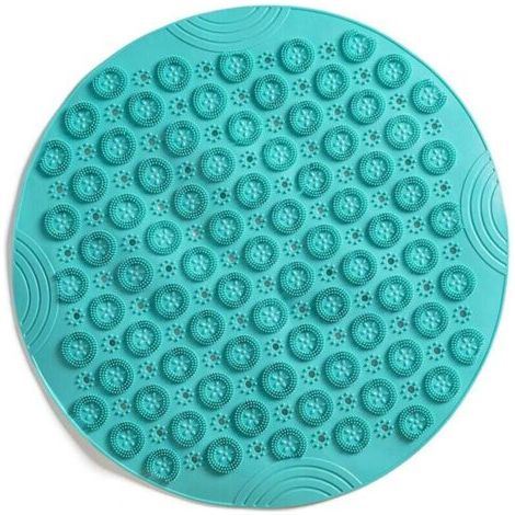 Tapis de Bain de Massage Rond Tapis Douche Antidérapant Tapis de Salle de Bain Tapis de Douche Lavable en Machine Tapis de Baignoire avec Trous de Drainage et Ventouses,55x55cm,Vert, 1pcs (1/4)