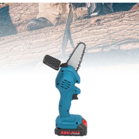 Scie électrique portable de 10,2 cm (4 pouces) pour la coupe d'arbres, prise UE 100-240 V/88 V, batterie 1500 mAh (1/5)