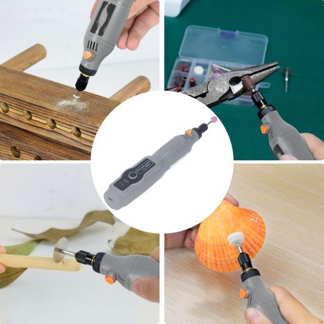 Meuleuse/polisseuse électrique rechargeable USB, stylo à sculpter le jade, meuleuse/stylo à sculpter électrique à trois vitesses réglables, meuleuse droite. (1/5)