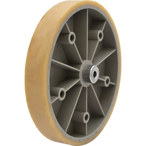 Roue compte-mètre 2 tours/mètre axe Ø7 mm - Synthétique lisse - largeur 25 mm (1/2)