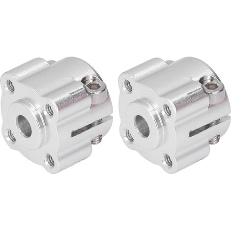 Kit de 2 colliers de serrage à double fente, trou rond de 1/4 po, en alliage d'aluminium, pour le serrage d'arbres (1/5)
