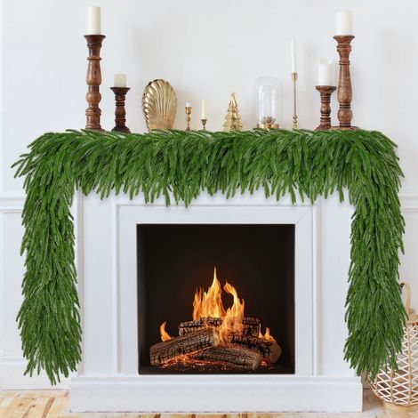 Guirlande De Noël - Guirlande Artificielle En Plastique - 150 Cm - Pour Décoration Intérieure Porte Cheminée Mur Table - 1 Pièce (1/5)