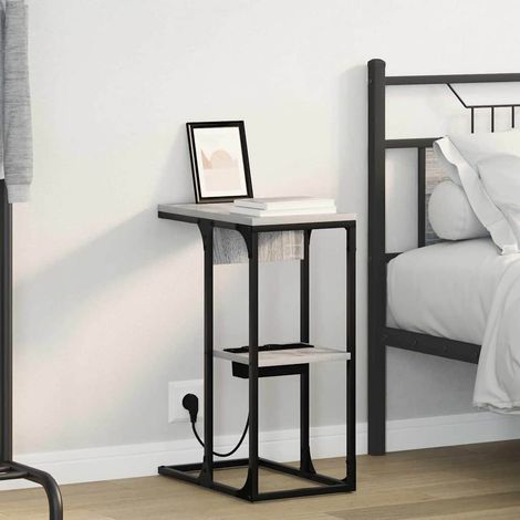 Nachttisch Graues Sonoma 41,5 x 26 x 60,5 cm Holzwerkstoff