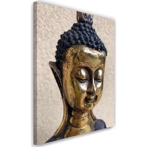 Tableau sur toile Bouddha or spa zen 40x60 (1/5)