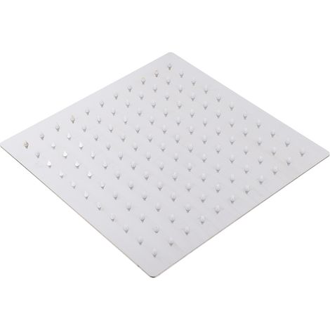 Regendusche aus Edelstahl, hoher Durchfluss, verstärkter Druck, quadratisch, Wasserfalleffekt, Ganzkörperdusche, für Badezimmer. (1/5)