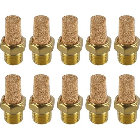 1/8 Inch BSP Male Thread Pneumatic Exhaust Muffler Flow Control Pneumatic Muffler (1/5)