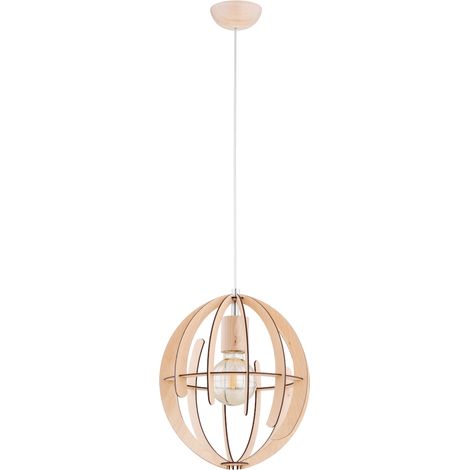 Suspension scandinave bois ovale Solaria Alfa E27 Ø31 (1/3)