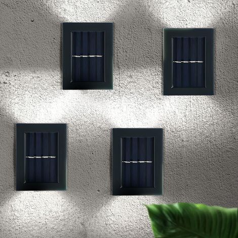 Lot de 4 lampes solaires murales étanches et résistantes à la poussière pour Ga-AquaForge (1/5)