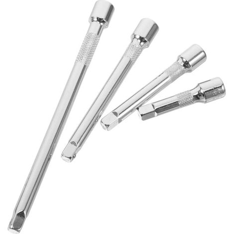 Ensemble de 4 Rallonges à Cliquet pour Douille en Acier Chrome Vanadium, Résistant L'usure, Outil Multifonction Réparation Meubles et Machines - (1/5)