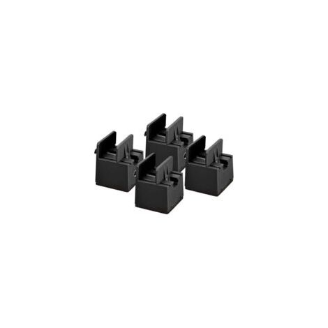 Verstellbare Fußstütze – Stabile Sitzerhöhung für Möbel – Sofa, Schreibtisch, Schrank – 4er-Set – Schwarz – 5 x 3,5–5 cm – Crezuo