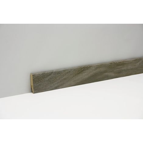 Classen Clip-Fußleiste 240 cm 58 x 19 mm Eiche verwittert grau Sockelleiste