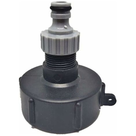 Schnellanschlussnippel für 1000-Liter-Tank, S60X6 IBC-Hahnanschluss für Mehrfachtanks, Schlauchverbinder für IBC-Tankadapter (3/4"-Kunststoffausgang)