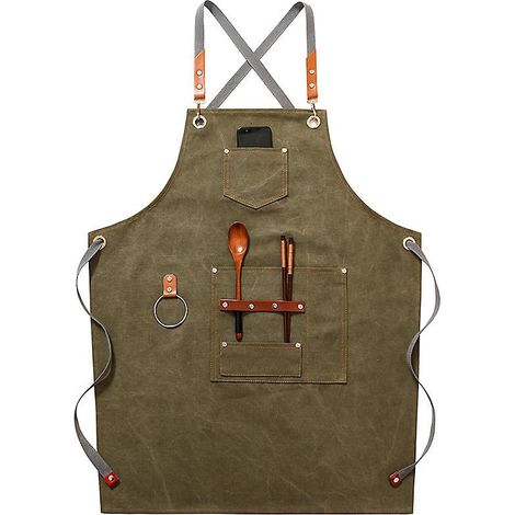 (vert)tablier De Cow-boy De Haute Qualit Avec Poches Pour Coiffeur, Peintre, Jardinier, Styliste De Coiffure Pour Femme Et Homme