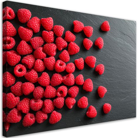 Tableau déco Framboises fruits nature 100x70 (1/4)