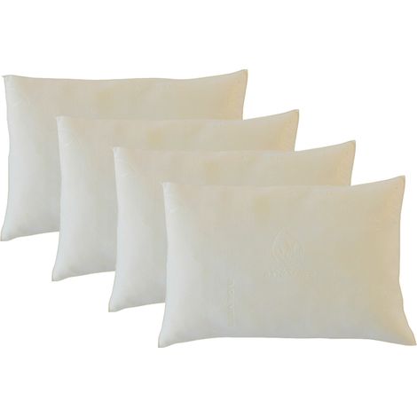 Lot de 4 oreillers 50x70 cm – Flocons de mousse viscoélastique – Mémoire de forme mi-ferme – Enveloppe Oeko-Tex 100% polyester – Olympe Literie