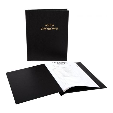 Persönlicher Aktenordner, Hardcover, A4, Schwarz