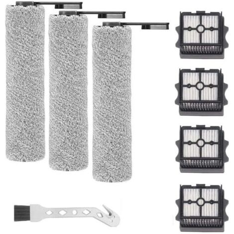 Green Mobility-Brosse rotative de rechange et filtre HEPA pour aspirateur eau et poussière Tineco Floor One S5 Combo / S5 Combo Power Kit : 3 brosses rotatives + 4 filtres + 1 brosse de nettoyage (1/4)