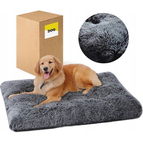 Panier pour chien doux et duveteux, grand format, en peluche shaggy, 100 x 70 cm