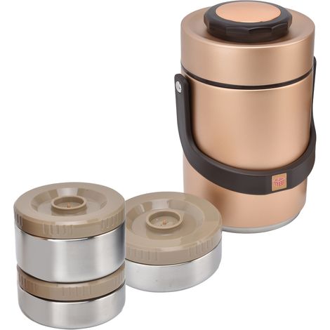 Boîte À Lunch Isotherme - Acier Inoxydable 304 - Double Paroi Sous Vide - 2000 ml - Pour Bureau Pique-Nique Voyage Extérieur - 1 Pièce (1/5)