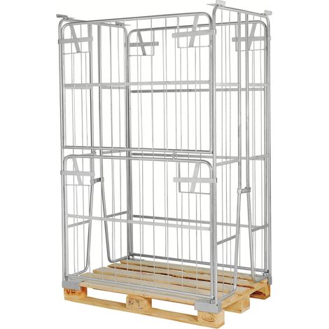 Kongamek Palettencontainer verzinkt 1800mm hoch passend zu Europaletten 1200x800mm (1/5)