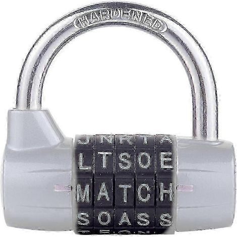 Cadenas à combinaison avec la lettre V, cadenas de sécurité réinitialisable, en aluminium robuste (1/5)