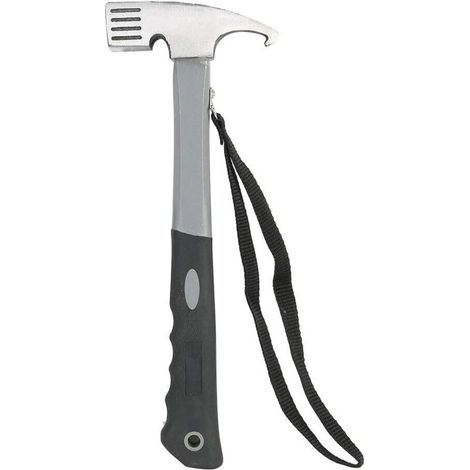 Camping Hammer, Camping Mallet, Tent Stake Puller, High Carbon Aluminum Multi-Function Hammer with Tent Stake Puller for Outdoor Camping
